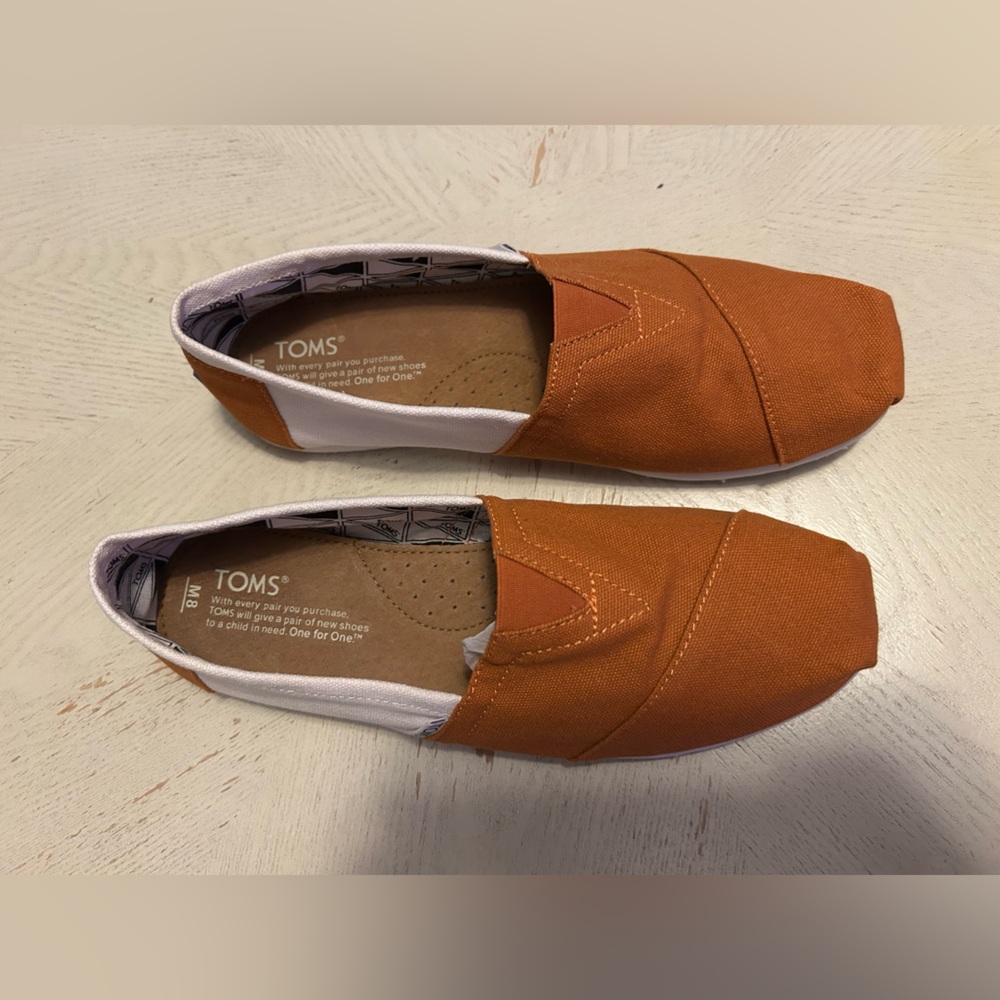 TOMS Men's Orange-brown Slip-On Shoes